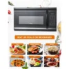 Commercial Chef 1.7 Cu. Ft. Over-The-Range Microwave Oven, 10 Power Levels, 300 CFM Hidden Vent Hood Fan, Touch Controls, 10 Preset Options, Black