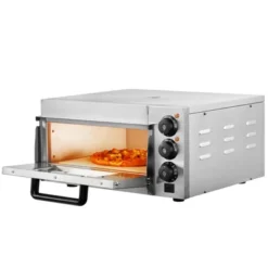 VEVOR Commercial Pizza Oven Countertop, 14" Single Deck Layer, Stainless Steel Electric Pizza Oven With Stone And Handle, Multipurpose Pizza Maker -Kitchen Appliances GUEST 017fe668 aa93 4f30 8457 79c9ea62c08a