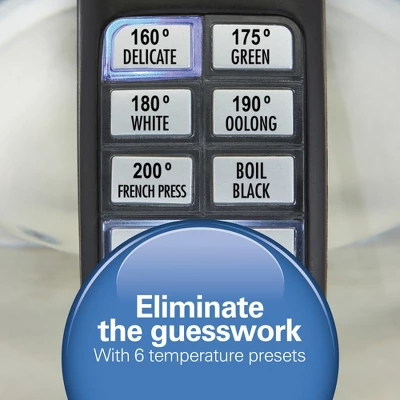 Hamilton Beach 1.7L Glass Variable Temp Kettle 40941R: Electric Tea Maker, 1500W, Hand Wash, Silver, Plastic Handle & Lid 3 Hamilton Beach 1.7L Glass Variable Temp Kettle 40941R: Electric Tea Maker, 1500W, Hand Wash, Silver, Plastic Handle & Lid - Image 3