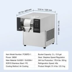 VEVOR Commercial Snowflake Ice Machine, 176.4LBS/24H Snowflake Ice Maker, Stainless Steel Ice Shaver Machine, Electric Snow Cone Maker, Silver -Kitchen Appliances GUEST 02a79c90 ca2f 44a1 8408 8b4833c35fdc