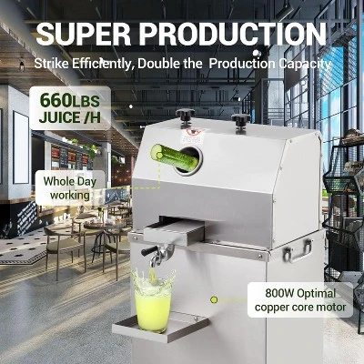 Commercial Sugar Cane Juicer Machine Electric Press Extractor 660LBS/H With Wheels 4 Commercial Sugar Cane Juicer Machine Electric Press Extractor 660LBS/H With Wheels - Image 4