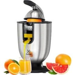 Eurolux 160W Premium Electric Stainless Steel Citrus Juicer, Quiet, Dishwasher-Safe, Pulp Control -Kitchen Appliances GUEST 04a176a5 594f 48c8 98aa ecc5d57f1616