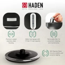 Haden Heritage 4 Slice Wide Slot Stainless Steel Toaster Bundled With 1.7 Liter Stainless Steel Electric Water Kettle, Black & Chrome 8 Haden Heritage 4 Slice Wide Slot Stainless Steel Toaster Bundled With 1.7 Liter Stainless Steel Electric Water Kettle, Black & Chrome -Kitchen Appliances GUEST 0509c273 b0df 4387 a849 1f1c1f420a3a