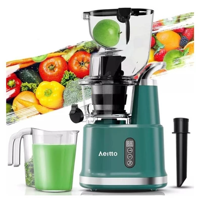 Aeitto Cold Press Juicer, Juicer Machines With 3.3" Large Feed Chute,Avocado Green 5 Aeitto Cold Press Juicer, Juicer Machines With 3.3" Large Feed Chute,Avocado Green - Image 5