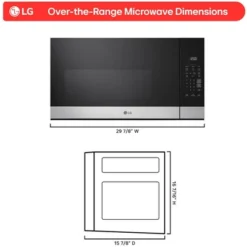 LG MVEM1621Y 1.6 Cu. Ft. Stainless Over-the-Range Microwave Oven