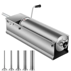 VEVOR Manual Sausage Stuffer, 7 L / 15 LBS Horizontal Sausage Machine, Dual-Speed Meat Stuffer, Made Of Food-Grade 304 Stainless Steel, Silver -Kitchen Appliances GUEST 075903d6 3c3c 43f5 903f aae623f10da0