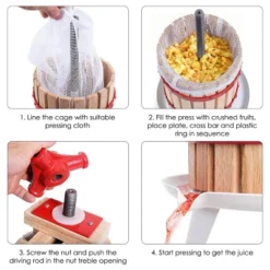Costway 1.6 Gallon Fruit Wine Press Cider Apple Grape Crusher Juice Maker Tool Wood 13 Costway 1.6 Gallon Fruit Wine Press Cider Apple Grape Crusher Juice Maker Tool Wood -Kitchen Appliances GUEST 077fd4e7 6b73 4339 bd5b 73ca8b201f7b