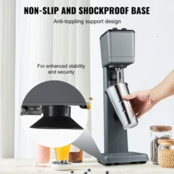 VEVOR Milkshake Maker Machine, 375W Commercial Milk Shake Maker Mixer, Single Head Drink Mixer Blender Machine, 3-Speed Milkshake Blender, Gray -Kitchen Appliances GUEST 07b22aa2 3b36 4f5d 9b2c 701df14a3681