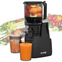 Heynemo Juicer Machines, 5.9" Wide Feed Chute Cold Press Juicer For Whole Vegetable & Fruit, 250W Slow Masticating Juicer Machines -Kitchen Appliances GUEST 07e21820 8643 4e2b 8725 92954a9fa04e