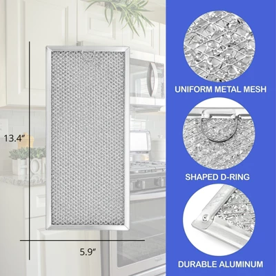 Nispira Grease Filter Compatible With GE Microwave Range Hood WB06X10596, 2 Filters 1 Nispira Grease Filter Compatible With GE Microwave Range Hood WB06X10596, 2 Filters