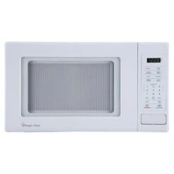 Magic Chef 0.9 Cubic Feet 900 Watt Small Stainless Countertop Microwave Oven For Compact Spaces W/ 6 Pre Programmed Cooking Modes, White -Kitchen Appliances GUEST 09a38b58 c5a4 4959 b4e8 9965425317be