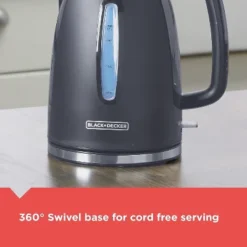 Black & Decker BLACK+DECKER 1.7L Cordless Electric Kettle, KE1555GY, Water Window, Rapid Boil, Auto Shutoff, Grey -Kitchen Appliances GUEST 0a61cca1 2aab 4d0d b2a5 56c21889ca26