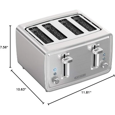 Black & Decker BLACK+DECKER 4-Slice Toaster, Stainless Steel, TR4900SSD 2 Black & Decker BLACK+DECKER 4-Slice Toaster, Stainless Steel, TR4900SSD - Image 2