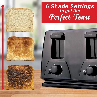 Brentwood 4-Slice Toaster In Black 5 Brentwood 4-Slice Toaster In Black - Image 5