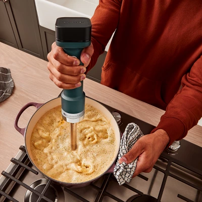 KitchenAid Go Cordless Hand Immersion Blender: Mixes, Blends, Chops, Whips, Dishwasher-Safe Parts, 1 Speed, Shaded Palm 2 KitchenAid Go Cordless Hand Immersion Blender: Mixes, Blends, Chops, Whips, Dishwasher-Safe Parts, 1 Speed, Shaded Palm - Image 2