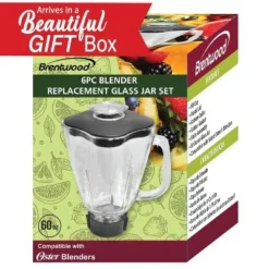 Brentwood 60-Oz. Blender Glass Jar Replacement 6-Piece Set For Oster® Blender P-OST723 In Black -Kitchen Appliances GUEST 0c2ea729 45b6 4486 878b 833e63f890f0
