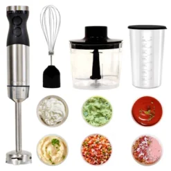 Kenmore Immersion 400W Hand Blender Set With Food Chopper And Whisk: Stainless Steel, 9 Speeds, Handheld Stick Blender -Kitchen Appliances GUEST 0d1038db cedd 4bec 9943 9ebfd41fe903