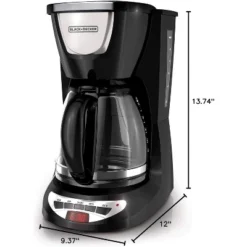 Black & Decker BLACK+DECKER 12-Cup Programmable Coffee Maker, DCM100B, Duralife Carafe, Easy-View Water Window, Removable Filter Basket -Kitchen Appliances GUEST 0e575582 44ee 4500 99a8 42d5db0a3454