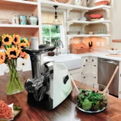 Megachef Automatic Meat Grinder - White: 1200W Food Processor, Stainless Steel, Dices & Minces, BPA-Free, 16 Volume Capacity 6 Megachef Automatic Meat Grinder - White: 1200W Food Processor, Stainless Steel, Dices & Minces, BPA-Free, 16 Volume Capacity -Kitchen Appliances GUEST 0ff9917b 5159 48cf 9430 6da7be24b620 1