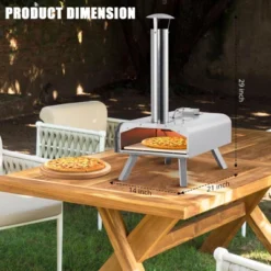 Portable Pizza Oven Outdoor, 12" Wood Pellet Pizza Ovens With Pizza Stone & Storage Bag & Pizza Peel, Stainless Steel Pizza Maker Grill -Kitchen Appliances GUEST 108db23e 618e 46d5 b626 7318d35cb41c