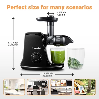 Masticating Juicer, Slowe Cold Press Juicer With 7 Spiral Masticating, Reverse Function, Juicer Machines With Food Grade Anti-oxidation Materials 9 Masticating Juicer, Slowe Cold Press Juicer With 7 Spiral Masticating, Reverse Function, Juicer Machines With Food Grade Anti-oxidation Materials - Image 9