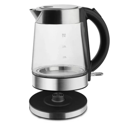 Luminuxe Electric Kettle, Speed-Boil Glass Electric Water Boiler & Warmer 1500W Tea Heater, Auto Shut-Off Cool Touch Handle 1 Luminuxe Electric Kettle, Speed-Boil Glass Electric Water Boiler & Warmer 1500W Tea Heater, Auto Shut-Off Cool Touch Handle