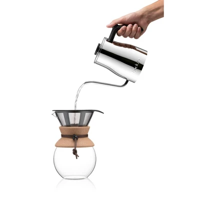 Bodum Bistro 34oz Stovetop Gooseneck Kettle - Stainless Steel: Best Tea & Pour Over Kettle, Ergonomic Handle, Hand Wash 2 Bodum Bistro 34oz Stovetop Gooseneck Kettle - Stainless Steel: Best Tea & Pour Over Kettle, Ergonomic Handle, Hand Wash - Image 2