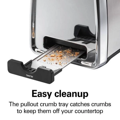 Hamilton Beach Modern Chrome 2-Slice Toaster - 22785: Stainless Steel, Bagel & Defrost Options, Extra Wide Slots 2 Hamilton Beach Modern Chrome 2-Slice Toaster - 22785: Stainless Steel, Bagel & Defrost Options, Extra Wide Slots - Image 2