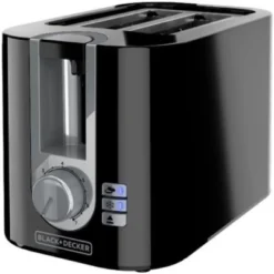 Black & Decker BLACK+DECKER 2-Slice Toaster, 7 Toast Shades, Removable Crumb Tray, Illuminated Bagel, Frozen And Cancel Functions