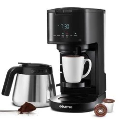 Gourmia 12 Cup Drip Coffee Maker With Thermal Carafe Black: Stainless Steel, Electric, Dishwasher-Safe Parts, 2-Year Warranty -Kitchen Appliances GUEST 15b090a5 02ae 463a 8962 347414b7036e