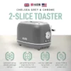Haden Chelsea Stainless Steel 2 Slice Toaster, Extra Wide Slots