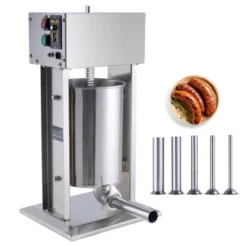 VEVOR Electric Sausage Stuffer, 12 L / 25 LBS Vertical Meat Stuffer, 200W Motor, Stepless Speed Control And Foot Pedal, Silver -Kitchen Appliances GUEST 1718829d 83c5 4572 8c6f 4a26328dbd2e