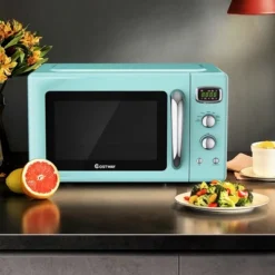 Costway 0.9Cu.ft. Retro Countertop Compact Microwave Oven 900W 8 Cooking Settings BlackGreenWhite -Kitchen Appliances GUEST 17c6c08e 103e 40e5 a698 ce868bd9b75d