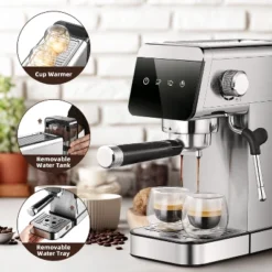1350W 20 Bar Espresso Machines, Coffee Maker With Automatic Milk Frothing System, Steam Wand & Cup Warmer, LED Touchscreen, 41 OZ/1.2L Remove Tank -Kitchen Appliances GUEST 17ca2149 4427 49ce 980f 5d29674c2780