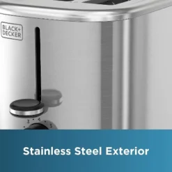 Black & Decker BLACK+DECKER 2-Slice Toaster With 7 Toast Shade Settings, Extra-Wide Slots For Bagels, Stainless Steel Exterior Finish -Kitchen Appliances GUEST 18eadec4 a154 45fb acba 8b1e3141141d