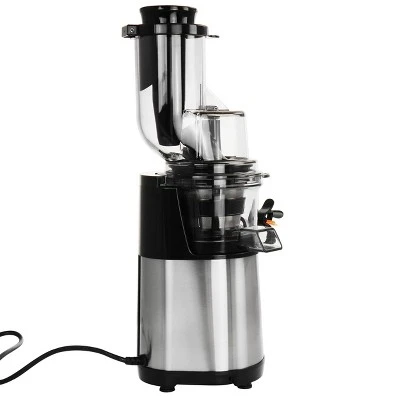 MegaChef Pro Stainless Steel Slow Juicer: Silver Electric Juice Maker, 200W, Dishwasher-Safe, 2L Capacity, 1 Speed 3 MegaChef Pro Stainless Steel Slow Juicer: Silver Electric Juice Maker, 200W, Dishwasher-Safe, 2L Capacity, 1 Speed - Image 3
