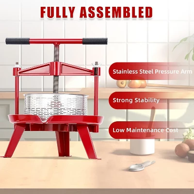 Stainless Steel Vertical Filter Barrel - 9L Fruit Wine Press, Fruit Press Machine, Apple Press, Grape Press, Honeycomb Press 3 Stainless Steel Vertical Filter Barrel - 9L Fruit Wine Press, Fruit Press Machine, Apple Press, Grape Press, Honeycomb Press - Image 3