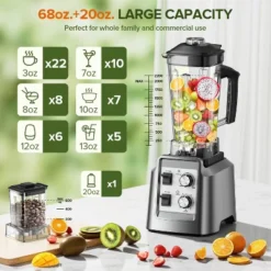 1800W 10-Speed Countertop Blender & Grinder, 70oz Capacity, Juices & Purees