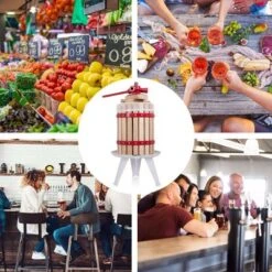 Costway 1.6 Gallon Fruit Wine Press Cider Apple Grape Crusher Juice Maker Tool Wood 11 Costway 1.6 Gallon Fruit Wine Press Cider Apple Grape Crusher Juice Maker Tool Wood -Kitchen Appliances GUEST 1b4b32ee 125c 4fa4 911d 863281968147