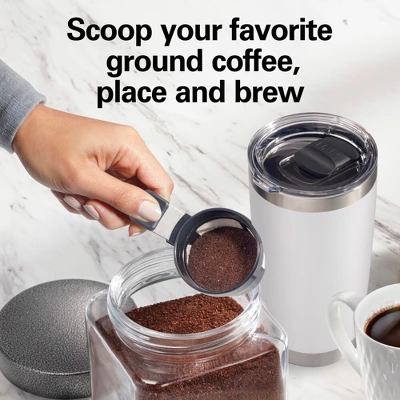 Hamilton Beach The Scoop Single-Serve Coffee Maker BLK 47620: Single Cup, Ground & Capsule Compatible, 14 Oz Capacity 1 Hamilton Beach The Scoop Single-Serve Coffee Maker BLK 47620: Single Cup, Ground & Capsule Compatible, 14 Oz Capacity