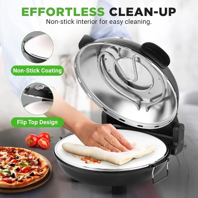 NutriChef Countertop Electric Pizza Maker With Dual Temperature Controls 7 NutriChef Countertop Electric Pizza Maker With Dual Temperature Controls - Image 7