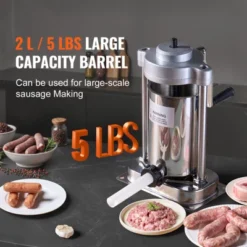 VEVOR Manual Sausage Stuffer, 2 L / 5 LBS Vertical Sausage Machine With G-type Clamp, Food-Grade 304 Stainless Steel Barrel, Silver 10 VEVOR Manual Sausage Stuffer, 2 L / 5 LBS Vertical Sausage Machine With G-type Clamp, Food-Grade 304 Stainless Steel Barrel, Silver -Kitchen Appliances GUEST 1c550c3a 3d10 408b b8a5 d8b52dd5dca8