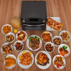 Deco Chef 24QT Stainless Steel Countertop Toaster Air Fryer Oven With Accessories (Black) -Kitchen Appliances GUEST 1cf174bd 3270 4427 b8ac 61e69263c61f