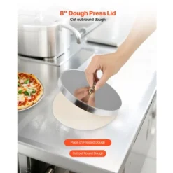 VEVOR Pizza Dough Roller Sheeter, 3-16 Inch Semi-automatic Stainless Steel Pizza Press, Electric 390W Pasta Maker, 260 Pcs Per Hour, Silver -Kitchen Appliances GUEST 1d463b21 4709 4527 b0dc 08d87538b7e8