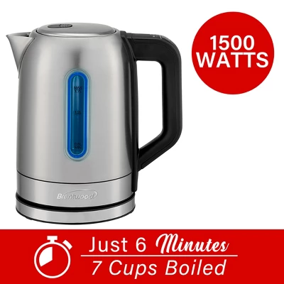 Brentwood 1500 Watt Stainless Steel 1.7 Liter Electric Kettle With 5 Temperature Presets In Silver 5 Brentwood 1500 Watt Stainless Steel 1.7 Liter Electric Kettle With 5 Temperature Presets In Silver - Image 5