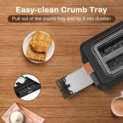 Mecity 2 Slice Toaster With Timer, Long Slots, 800W 5 Mecity 2 Slice Toaster With Timer, Long Slots, 800W - Image 5