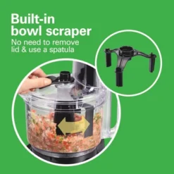 Hamilton Beach Bowl Scraper Food Processor Black - 70743: 450W, 2 Speeds, Dishwasher-Safe, 64oz Capacity, Chops, Full-Size 20 Hamilton Beach Bowl Scraper Food Processor Black - 70743: 450W, 2 Speeds, Dishwasher-Safe, 64oz Capacity, Chops, Full-Size -Kitchen Appliances GUEST 1eb0334e 2fc1 4db7 9fe4 83432f6b0726