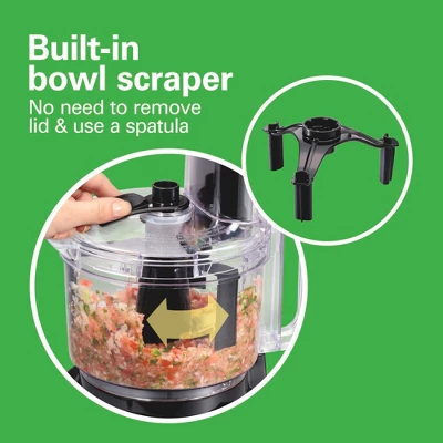 Hamilton Beach Bowl Scraper Food Processor Black - 70743: 450W, 2 Speeds, Dishwasher-Safe, 64oz Capacity, Chops, Full-Size 10 Hamilton Beach Bowl Scraper Food Processor Black - 70743: 450W, 2 Speeds, Dishwasher-Safe, 64oz Capacity, Chops, Full-Size - Image 10
