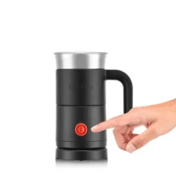 Bodum Milk Frother With Handle Black: Electric Coffee & Milk Steamer, 500W, Stainless Steel, Hand Wash, 10oz Capacity -Kitchen Appliances GUEST 2214db84 b330 426c b109 b956eec47bad