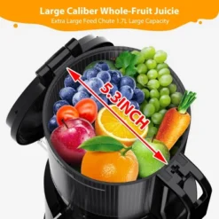 Aeitto Max5 Masticating Juicer, Cold Press Juicer Machines With 5.3" Large Feed Chute,1.7L Large Capacity, 250W Whole Slow Juicer